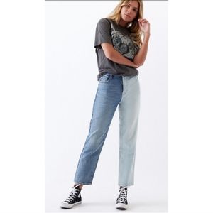Pacsun Two Piece High Waisted Straight Leg Jeans
